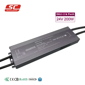 NEW Product DALI-2 PUSH Dim DT6 0.1-100% 24V Constant Votage Dimming 200watts Dali Led Driver