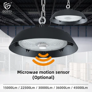 Custom UFO High Bay Light 150W-300W 150lm/W Flicker-free High-efficiency Safe LED High Bay Light with Microwave Motion Sensing