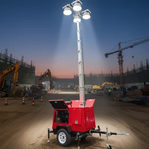Long-Distance Illumination Smart Mast Mobile Light Tower for Large Supermarkets