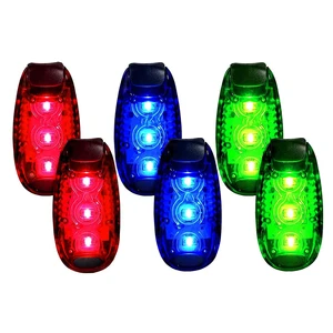 High Visibility Accessories Reflective Gear Clip on Strobe Running Lights 3 LED Safety Light Bicycle Back Light