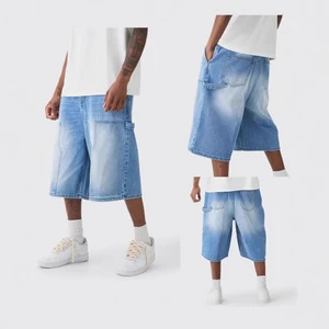 Men's Casual Breathable Straight Mid-Rise 100% Cotton Denim Shorts Summer Fashion