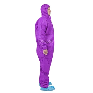 Junlong Disposable Cleanroom Coveralls-Lightweight Breathable Anti-Cut & Anti-Static Waterproof ISO13485 Certified