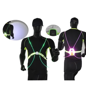 3W Colorful Rechargeable IP44 Waterproof Running Lights for Runners with 120 Lumens LED Safety Light 7-8 Hours Working Time