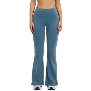 Women Micro Flare Yoga Pants, High-Waist Slim Fit, Hip-Lifting Tight Fitness Leggings, Breathable Wide-Leg Sports Flare Pants