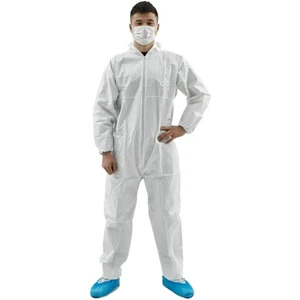 Junlong Factory Disposable Anti-Static Waterproof Microporous Coverall Asbestos Removal Cleanroom Use Type 5/6 ISO13485 Anti-Cut
