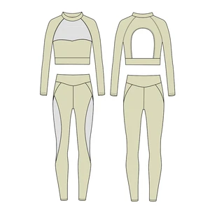 Free Design 2025 Sports Wear Eco Friendly Workout Clothing Manufacturers 2 Piece Private Label Gym Fitness Yoga Sets
