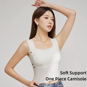 Brasier Para Mujer Women's Base Layer Vest with Halter Top Slimming Knitted White Top Fashionable Clothing Accessory