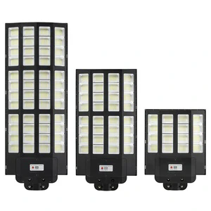 All One Integrated Powerful Solar LED Security Lights Outdoor Smart Sensor Waterproof IP65 ABS Road Street Lamp Monocrystalline