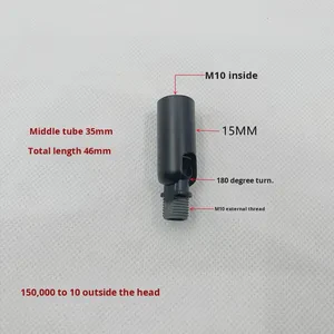 Risinglights Universal Copper Black Head Swivel Adapter 360-Degree Internal/External Thread Mirror Light Lighting Accessories