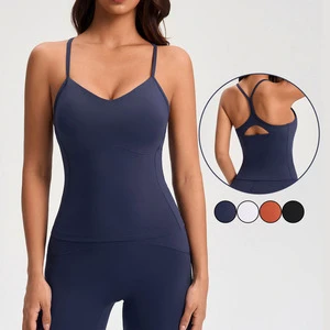 Minimalist Yoga Tank Top Basic Solid Color Sports Vest Soft Comfy Athletic Top for Workout Gym