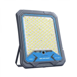 1500W Modern Solar LED Security Flood Light AI 4MP Camera IP66 Radar Sensor Battery App Control Outdoor Lighting System