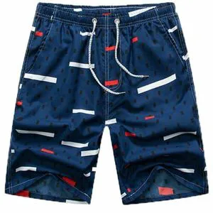 Men's Plus Size Breathable Eco-Friendly Elastic Waist Casual Knitted Board Shorts Summer Beach Surf Swimsuit Quick Dry