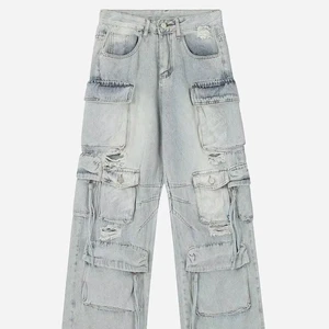 Men's Premium Washed Jeans Long Jeans