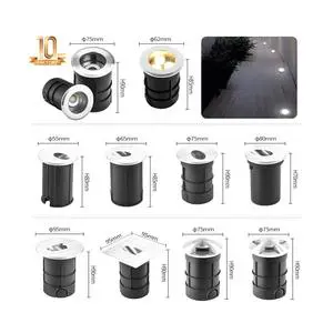 Hot Selling Zhongshan Waterproof IP68 Outdoor Mini Recessed Step Light 3 Led 24v Boat Stair Deck Side Marker Light for Ground