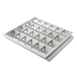 OEM 3x9w 4x9w Led Grille Light 100-277V Louver Fitting 60x60 600x600mm T8 Led Troffer Indirect Grille Light For Office