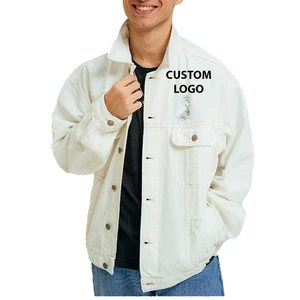 Denim Jacket Men's Wholesale Stylish Custom New Design Regular Size Breathable Winter Wear Jacket Pocket Decoration Streetwear