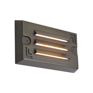 USA Warehouse 9-17V AC/DC 5 Inch 3W Flat Rectangular Surface Mounted Solid Brass IP65 Outdoor Step Stair Led Brick Light