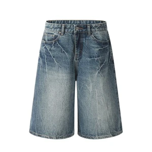 STARLIGHT Customized Men's Denim Shorts Fashion Washing Snow Wash Sky Blue Wash High Quality Casual Denim Jeans Shorts for Men