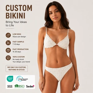 Custom Floral Print Ruffle Bikini Set Women High Waist Skirted Swimsuit Two Piece Sexy Summer Beach Wear Bathing Suit Swimwear