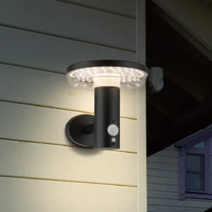 Stainless Steel Solar LED Sensor Wall Light Battery IP44 Rated 8-12M Detection Range for Outdoor Garden Yard Patio Pathway