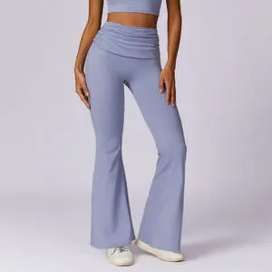 Yoke Butt Lift Yoga Pants Leggings Women Flare High Waist Flared Yoga Leggings