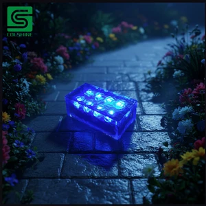 Colshine Glass Led Solar Brick Light for Landscape Garden Outdoor Use