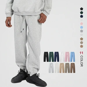 Wholesale Streetwear Straight Leg Pants Custom Fleece Blank Baggy Sweatpants Men