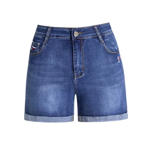 Wholesale 2025 Women's Mid Waist Denim Jeans Shorts Breathable Quick Dry Eco-Friendly Summer Casual Customized Logo OEM Service