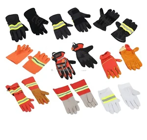 Cow Driver Working Hand Protection Elastic Silicone-free Powder-free Opera Length Firefighting Safety Gloves Yellow Black