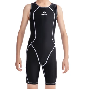 Children Boys Girls One Piece Youth Swimsuit Print Anti-UV Quick Dry Polyester/Nylon 12 Years Wholesale