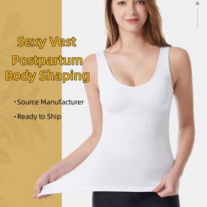 OEM Women's Plus Size 3XL Seamless Slimming Fitness Clothing Wire-Free T-Shirt Bra Ladies Workout Camisole Vest