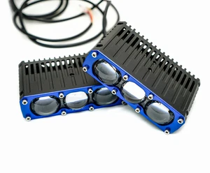 Three Lens Direct Grille Lamp Low High Beam 12V 12000LM 120W Grille Lights for Car Motorcycle