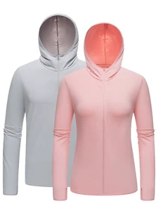 Outdoor Summer Sunscreen Printed Wrinkle-Resistant Clothing Men Women Lightweight Breathable Workwear Jacket UPF50+ Hooded Full