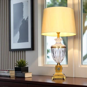 Glass and Brass Table Lamps for Home Lighting and Modern Decor