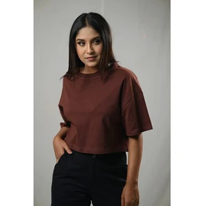 Premium Quality Plus Size Solid Color Women's T-Shirts Custom Design Casual Anti-Wrinkle Breathable Eco-Friendly