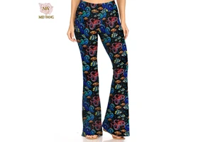 Meiyang Custom Printed Logo High Waist Hip Lifting Yoga Pants Tight Wide Leg Flared Pants Women Gym Sports Fitness Leggings