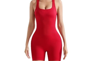 Spring Summer Seamless Sleeveless Yoga Jumpsuit Women Crisscross Straps Butt-Lifting Shorts Spandex/Nylon Wrinkle-Resistant