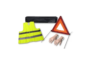 Popular in Europe Plastic Box case Warning Triangle and Safety Vest Car Emergency Security Kit