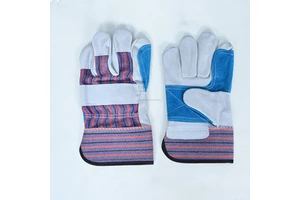Heavy Duty Split Leather Rigger Gloves with Reinforced Palm Durable Safety Gloves for Construction Mining and Industrial Work