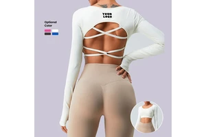 High Quality Seamless Yoga Top Breathable Sports Crop Top for Gym Workout Wholesale From Manufacturer