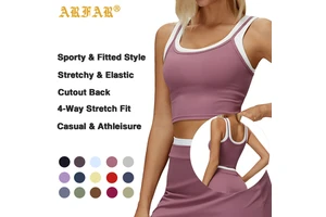 Durable Women's Yoga Tank Top Four-Way Stretch Comfortable Fit Workout Top for Pilates Exercise Activewear