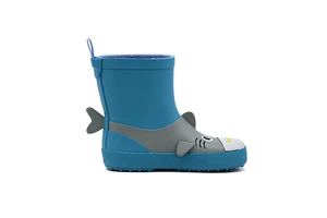 Toddler Rubber Rain Boots Soft Warm Fleece Lining Anti Slip Thick Sole Fully Waterproof Children Wellies Easy Pull On Footwear