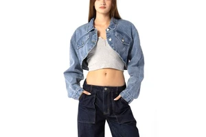 Premium Women's Denim Jacket Casual Fall Breathable Eco-Friendly Cotton Long Sleeves OEM 2025