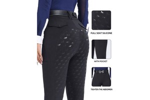 Women Equestrian Clothing Full Seat Silicone Anti-Slip Durable Riding Breeches Horse Riding Pants Tights For Sports Quick-Drying