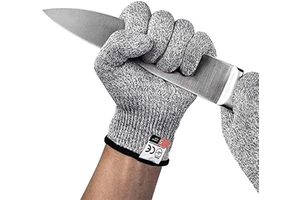 CE EN 388 4543 Level 5 Anti-Cut Anti-Static Anti-Slip Safety Kitchen Gloves 13G HPPE Cut Proof Cryogenic Resistant Gloves