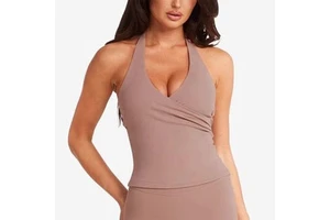 Quick Dry Breathable Outdoor Wear Summer Sexy Running Halter Neck Gym Backless Women Yoga Bra Fitness Top