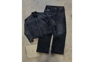 Custom Men's Denim Jacket Set Denim Jacket and Jean Outfits for Men