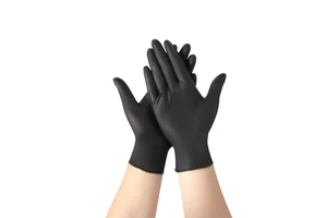 SunnyHope 5.0g Black Disposable Flexible Tattoo Nitrile Gloves Guantes De Nitrilo Powder Free Nitrile Disposable Gloves