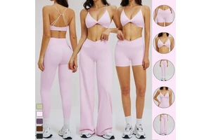 Womens Clothing Leisure Gym Fitness Yoga Set Slim Fit Push up Sports Bra High Waist Yoga Leggings for Women Workout Sportswear