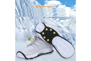 Silicone Strap Steel Screw Shoe Cover Spike Safety Winter Ice Footwear Crampons Anti Slip Shoe Covers Must Have Safe Walking